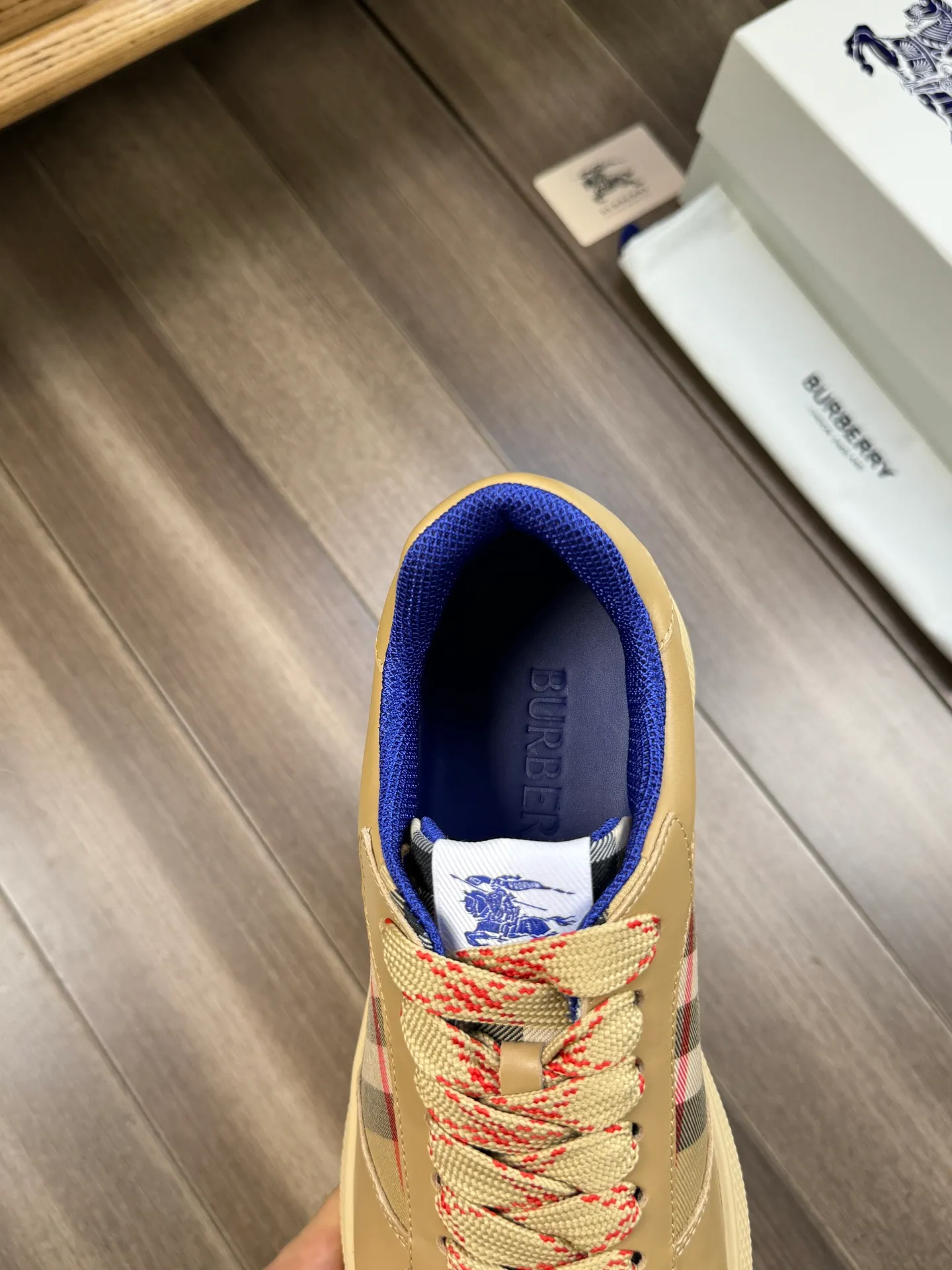 p380💰Men's shoes [BURBERRY] Burberry - High-end quality original order 🔍🔍🔍 - Upper: imported 🔝 Napa calfskin, brand totem cloth, tongue brand cloth label - Lining: canvas lining, - Outsole: rubber; two-color molded outsole - Ultra-high quality control·Fine workmanship: highlighted (high-end·luxury·grade) -Size : 38-44 (45 for men, can be customized)